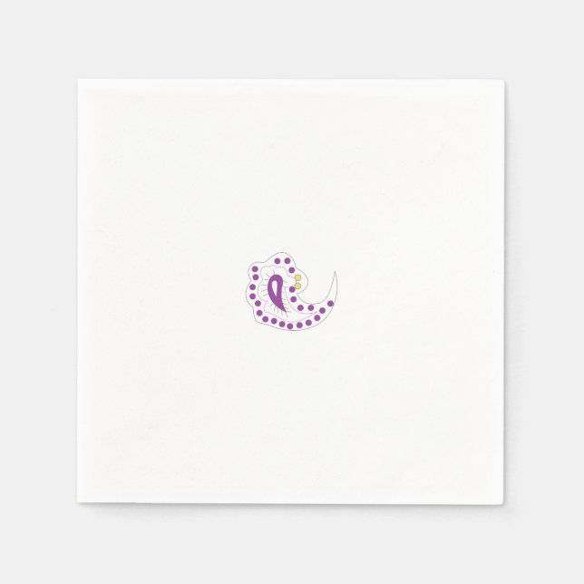 Serviette En Papier Bransoletka z serduszkiem Style, aubergine légère (Devant)