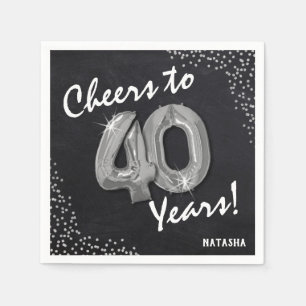 Serviette En Papier Bravo aux 40 ans ! Anniversaire 40 ans