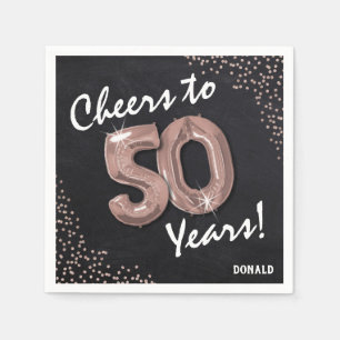 Serviette En Papier Bravo aux 50 ans ! Anniversaire 50 ans