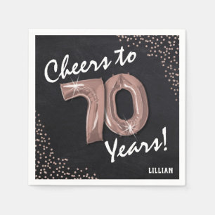 Serviette En Papier Bravo aux 70 ans ! Anniversaire 70 ans