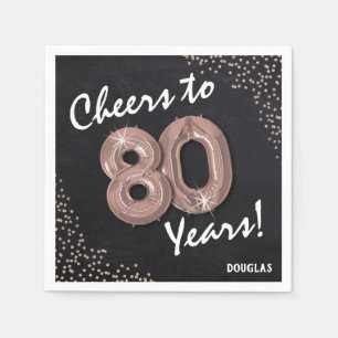 Serviette En Papier Bravo aux 80 ans ! Anniversaire 80 ans