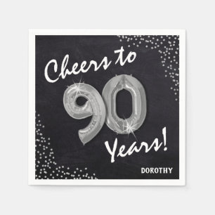 Serviette En Papier Bravo aux 90 ans ! Anniversaire 90 ans