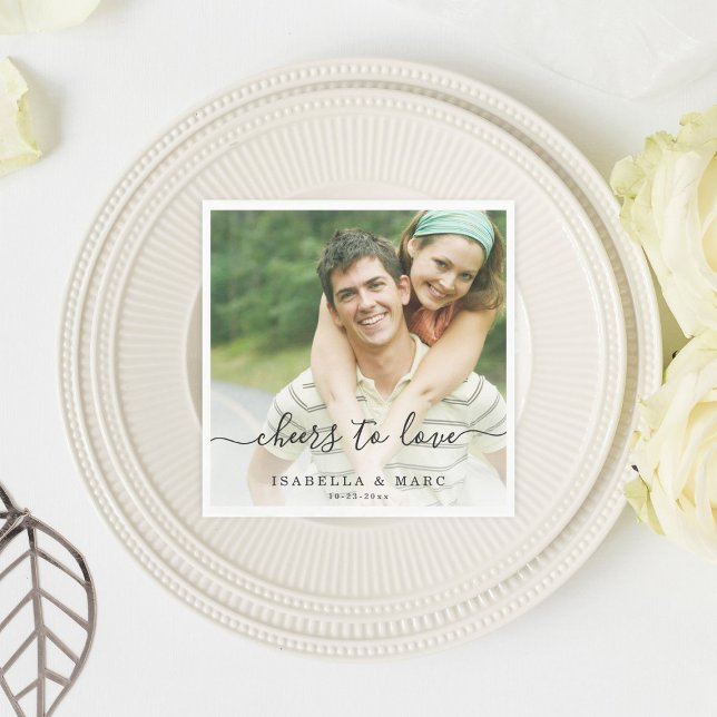 Serviette En Papier Bravo pour aimer avec Mariage photo (Créateur téléchargé)