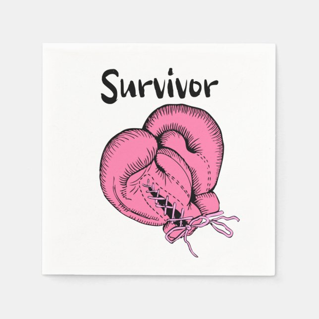 Serviette En Papier breast cancer survivor (Devant)