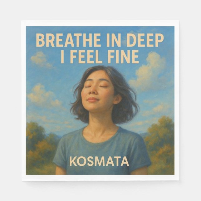 Serviette En Papier Breath in Deep - Serviette (Devant)