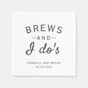 Serviette En Papier Brews et I Do's Brewery Mariage