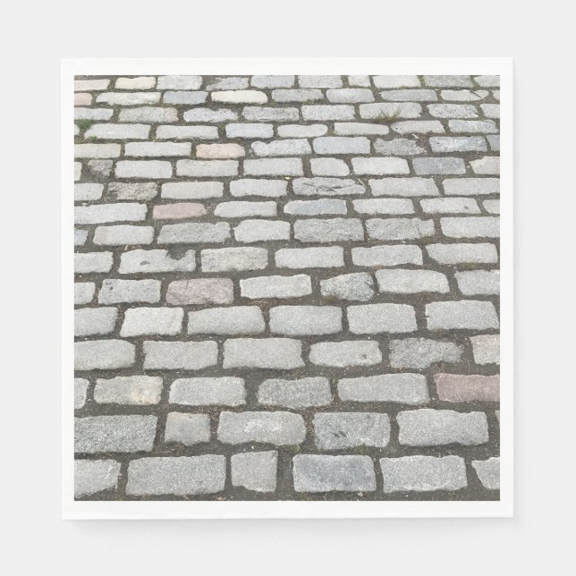 Serviette En Papier Brick Cobblestone Street Pathway Nature Photograph (Devant)