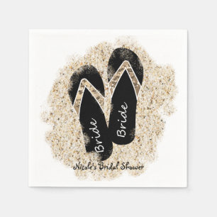 Serviette En Papier Bride Flip Flop Sandales Summer Beach Fête des mar