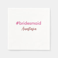Bridesmaid hashtag rose clair ajouter nom mariée t