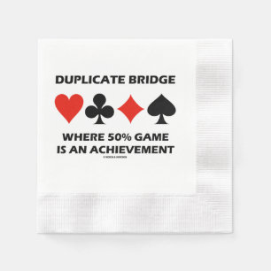 Serviette En Papier Bridge en double où 50% de réussite est une réalis