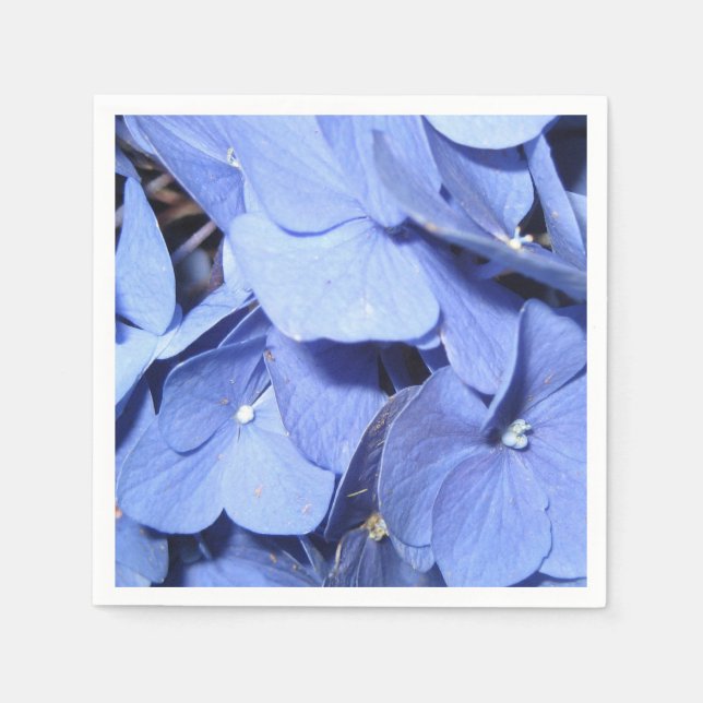 Serviette En Papier Bright Blue Hydrangea Standard Cocktail serviettes (Devant)