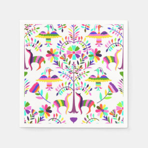Serviette En Papier Bright Pastel Otomi Cocktail Napkins