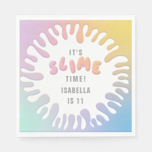 Serviette En Papier Bright rainbow slim party