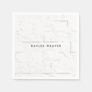 Serviette En Papier Briques murales minimalistes sophistiquées Profess