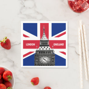 Serviette En Papier British Flag Napkins, Big Ben, vacances Londres, R