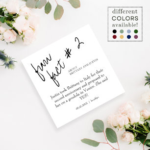 Serviette En Papier Brittany Black White Fun Fact #2 Cocktail Mariage