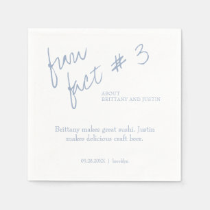 Serviette En Papier Brittany Simple Dusty Blue Fun Fait #3 Mariage