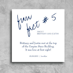 Serviette En Papier Brittany Simple Navy Blue Fun fait #5 Mariage