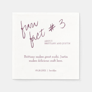 Serviette En Papier Brittany Simple Plum Purple Fun Fact #3 Mariage