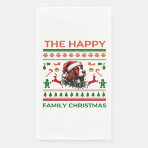Serviette En Papier Brittany Spaniel Chien Noël Casquette Noël Noël No