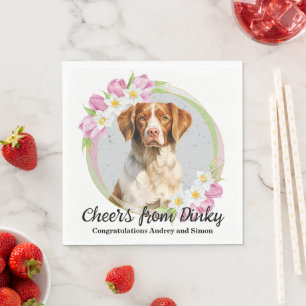 Serviette En Papier Brittany Spaniel I Do Too Napkins with Dogs Photo