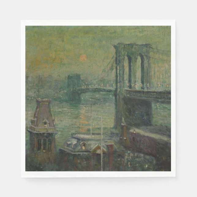 Serviette En Papier Brooklyn Bridge (New York City Landmark) (NYC) (Devant)