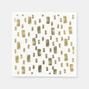 Serviette En Papier Brosse à peinture moderne or cuivre Bronze étincel