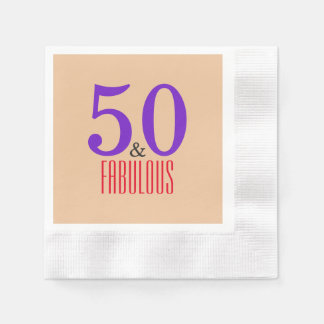 Serviette En Papier Brown 50 Et Fabuleux Anniversaire