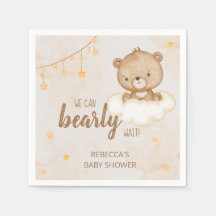 Brown Ours mignon Nous Pouvons Attendre Baby showe