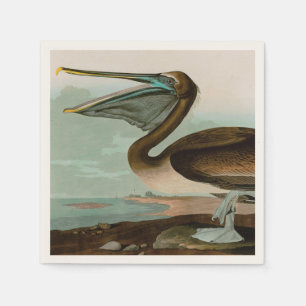 Serviette En Papier Brown Pelican Birds of America Audubon