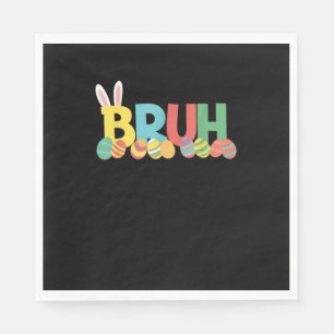 Serviette En Papier Bruh Bunny Pâques mème mignon Pour Enfants _11