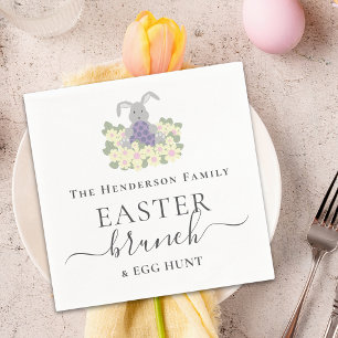 Serviette En Papier Brunch de Pâques personnalisé et chasse aux œufs 