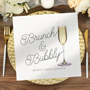 Serviette En Papier Brunch économique et cocktails Bubbly Napkins