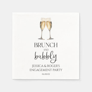 Serviette En Papier Brunch et Bubbly Engagement Party Brunch