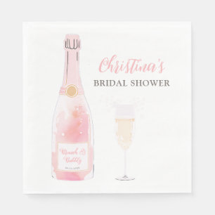 Serviette En Papier Brunch et Champagne Pétillant Enterrement de Vie d