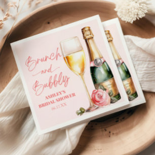 Serviette En Papier Brunch et Fête des mariées champagne Bubbly Mimosa