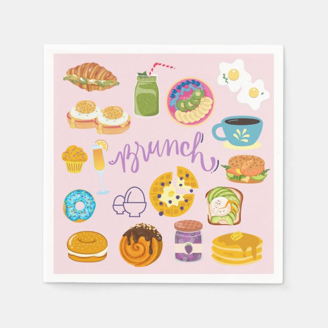 Serviette En Papier Brunch Squad (Devant)