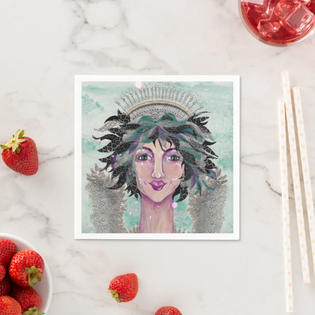 Serviette En Papier Brunette Guardian Angel Magi Angelica (En situation)