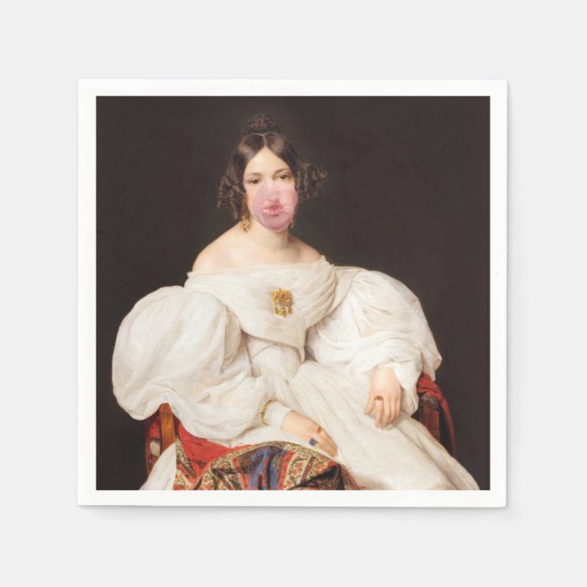 Serviette En Papier Bubble Gum Diva (Devant)