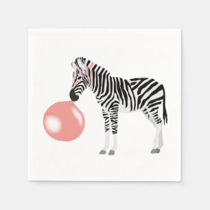 Serviette En Papier Buble Gum Zebra Blowbble