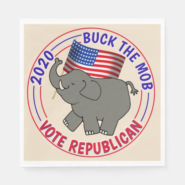Serviette En Papier Buck Mob Vote GOP Election Party Napkins (Devant)