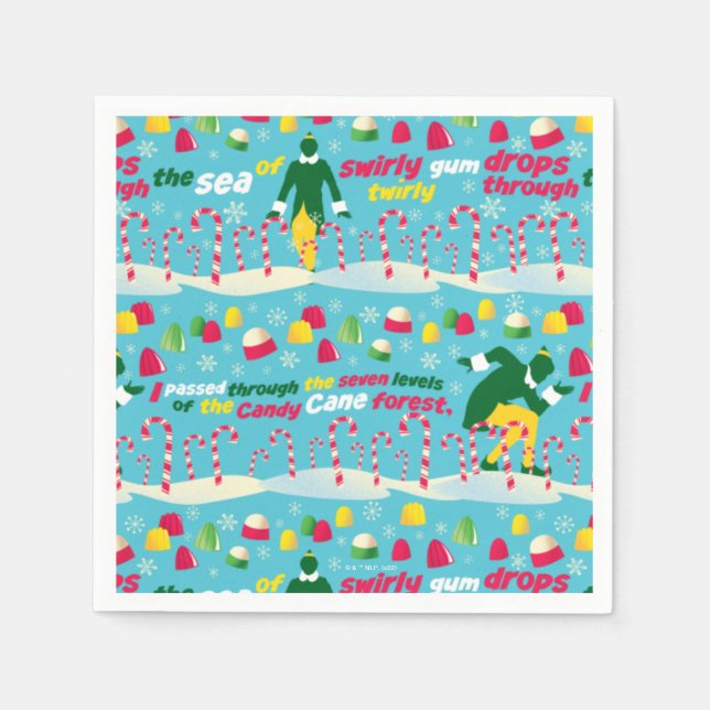 Serviette En Papier Buddy le Motif Elf Candy (Devant)