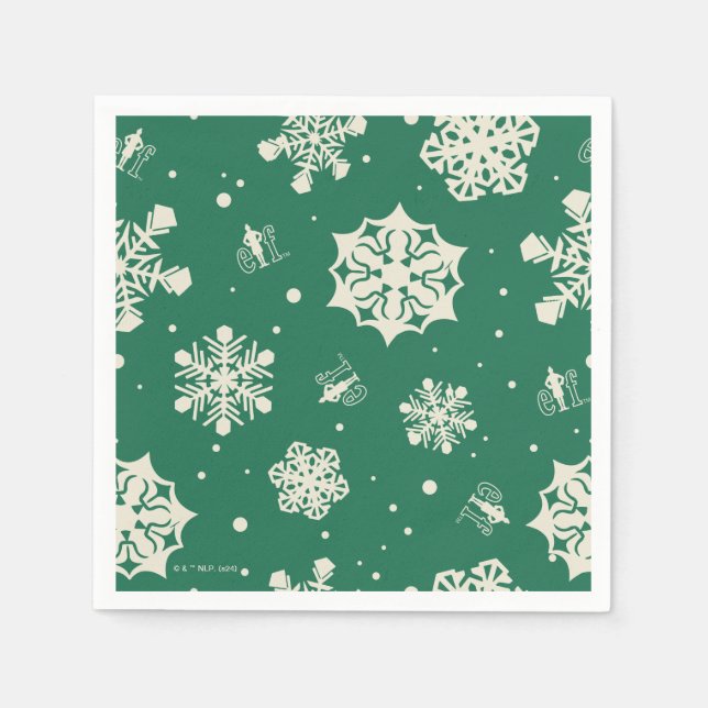 Serviette En Papier Buddy le Motif Elf Snowflake (Devant)