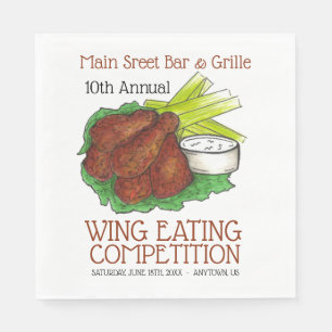 Serviette En Papier Buffalo Hot Chicken Wings Wing Concours de manger