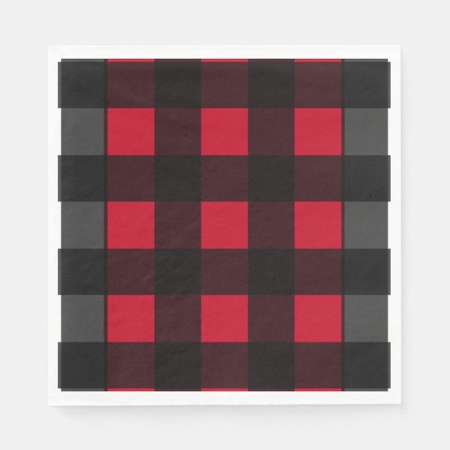 Serviette En Papier Buffalo rouge abattu (Devant)