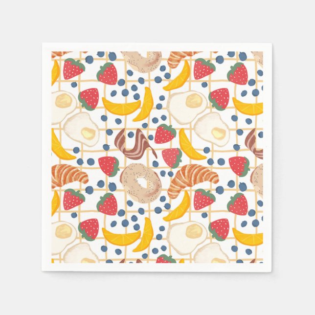 Serviette En Papier Buffet de petit-déjeuner Brunch Nourriture  (Devant)