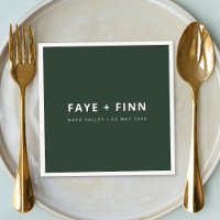 Buffet Mariage minimal moderne Scandi Forest Green