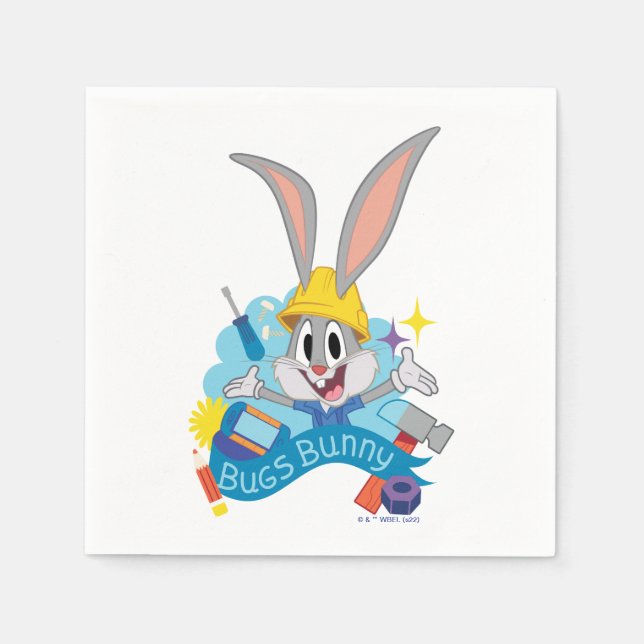 Serviette En Papier BUGS BUNNY BUILDERS™| BUGS BUNNY™ Character Art (Devant)