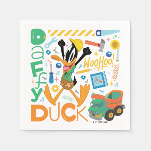Serviette En Papier BUGS BUNNY BUILDERS™ DAFFY DUCK™ Outils de travai