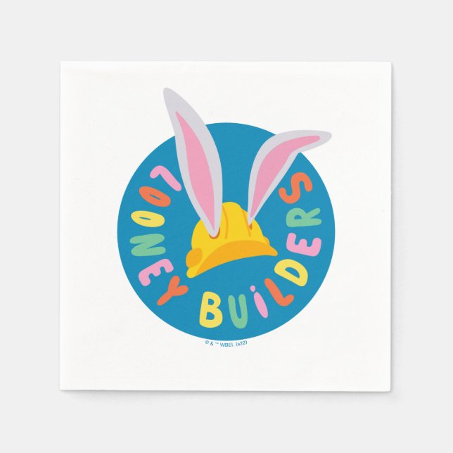 Serviette En Papier BUGS BUNNY BUILDERS™| Hard Hat Circle Logo (Devant)